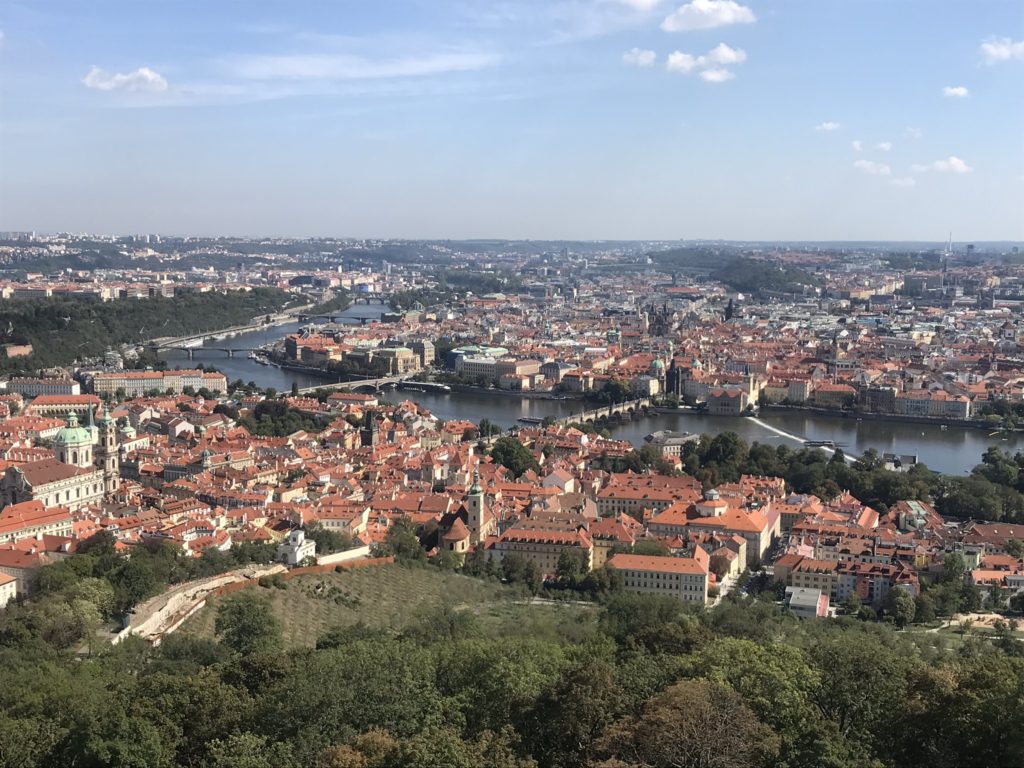 View of Prague from Petřín Hill Tower