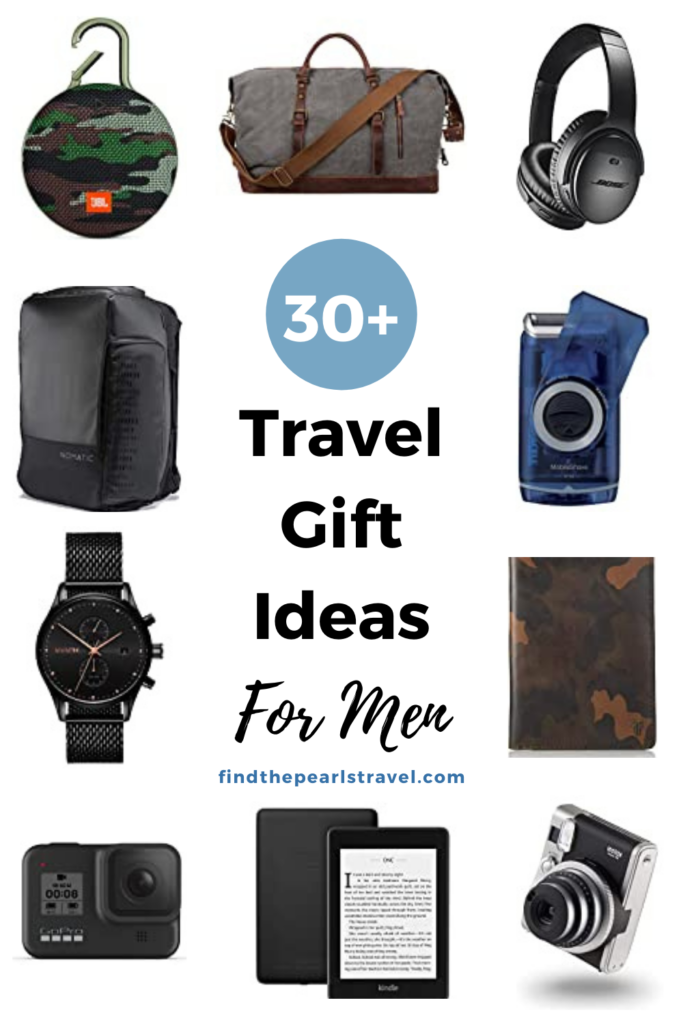 Picture Collage of Travel Gift Ideas for Men